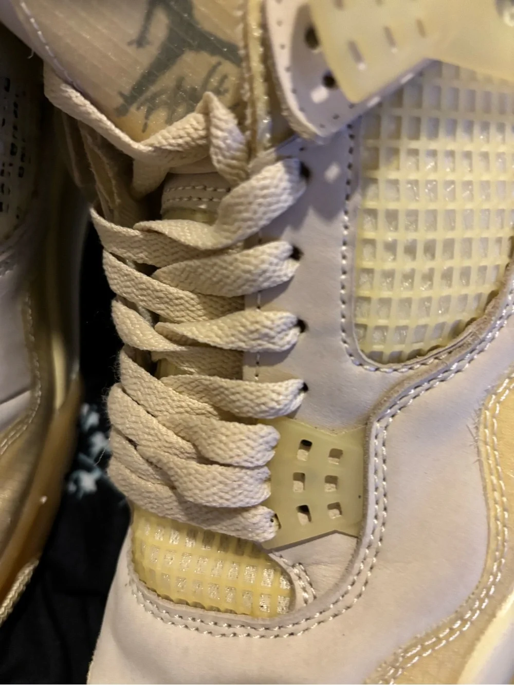 Jordan 4 Retro Off White Sail Men’s 12 Rare Virgil Abloh Collab Version